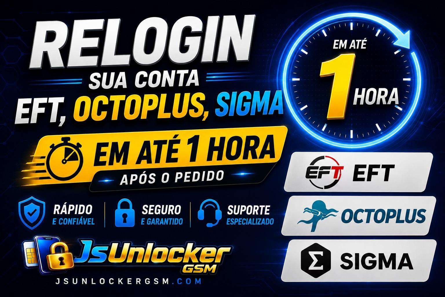 Relogin Your EFT, OCTOPLUS, SIGMA Within 1 Hour After Ordering